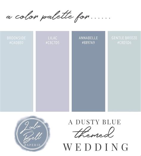 Dusty Blue Wedding Shades | Lavender color palette, Wedding colors purple, Purple color palettes