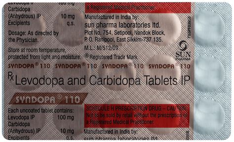Syndopa 110 Tablet: Price, Uses, Side Effects & How to Use - MediBuddy