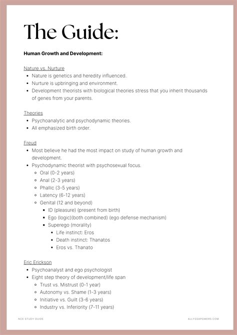 National Counselor Exam (NCE) Study Guide — ALLYSSA POWERS