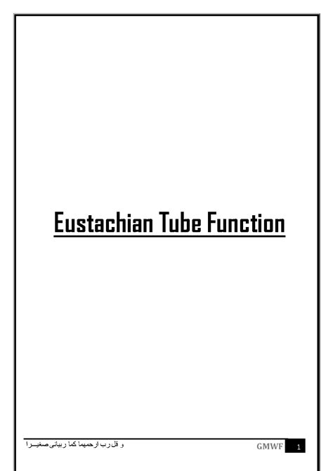 Eustachian Tube Function Test Ppt at Crystal Twyman blog