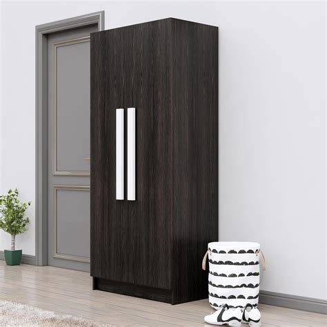Bniture 2 Door Wooden Wardrobe for Bedroom | Almirah for Clothes with 4 ...