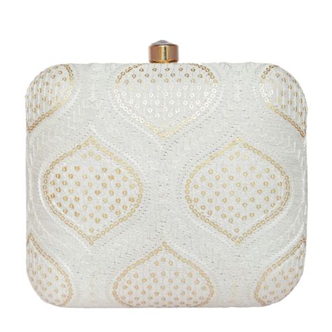 White Embroidered Clutch – Artklim