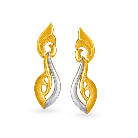 Captivating Abstract Gold Drop Earrings