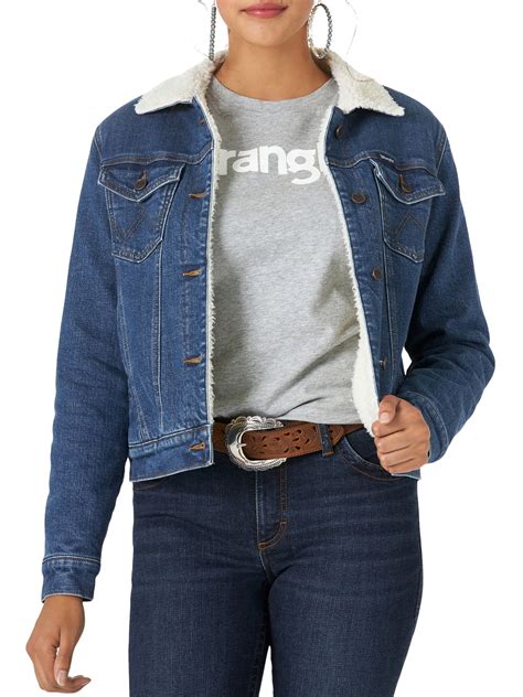 Wrangler® Women's Classic Denim Sherpa Jacket - Walmart.com