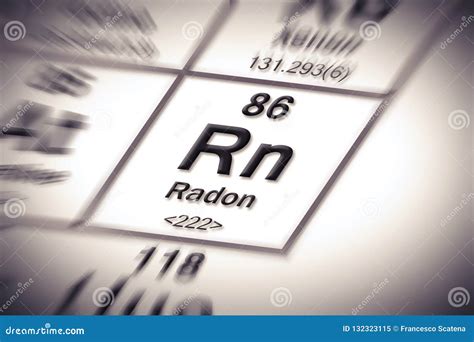 Radon Gas - Concept Image with Periodic Table of the Elements Stock ...
