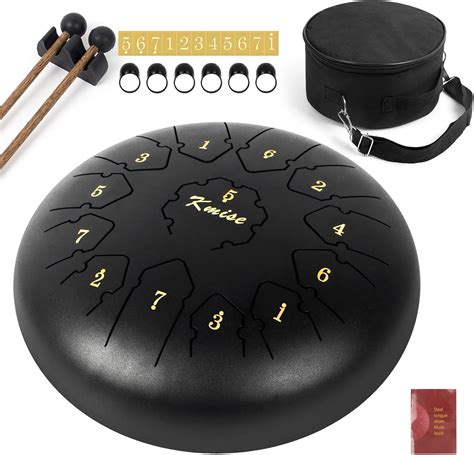 Buy Steel Tongue Drum-12 Inch 13 Notes-Handpan Drum Kit-Kmise ...