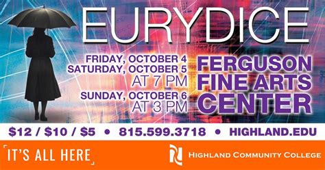 Eurydice — fall theatre production, 2998 W Pearl City Rd, Freeport, IL ...