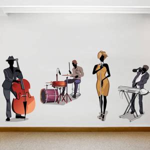 Rawpockets Decals 'Club Music Band - Living Room' Wall Sticker - (PVC ...