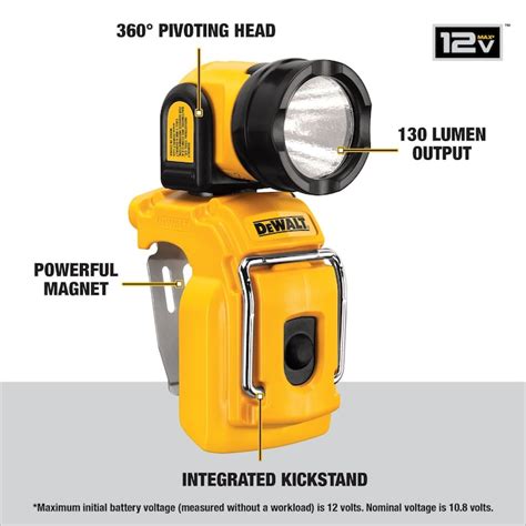 DEWALT 12-volt Max Lithium Ion (li-ion) Cordless 130-Lumen LED ...
