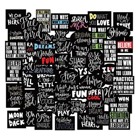 50pcs Black & White Alphabet Graffiti Stickers For Retro Journal ...