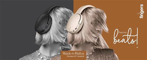 FINGERS Rock-n-Roll H6 On-Ear Bluetooth Headphones with Mic (12 Hours ...