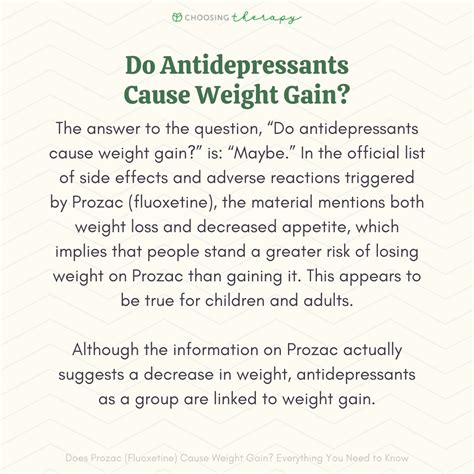 Does Taking Prozac Cause Weight Gain?