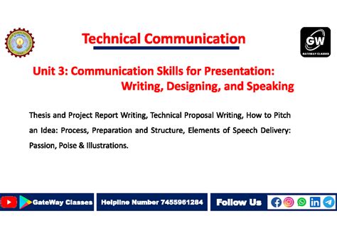 TC - Unit 3 Communication Skills for Technical Presentation Notes - Studocu