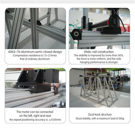 Belt Driven Actuator Dustproof Rail Guide Gantry System Linear Motion XYZ Positioning Stage ...
