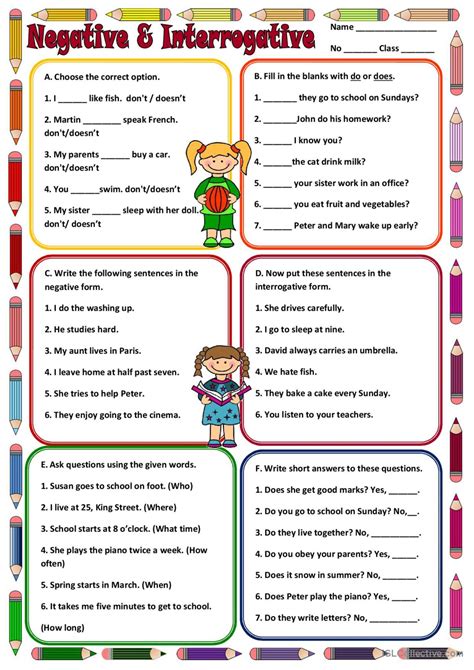 Present Simple Questions Exercises 的图像结果