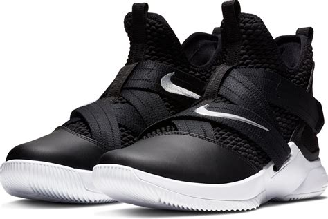 Nike Zoom Lebron Soldier 12 Basketball Shoes in Black/Silver (Black ...