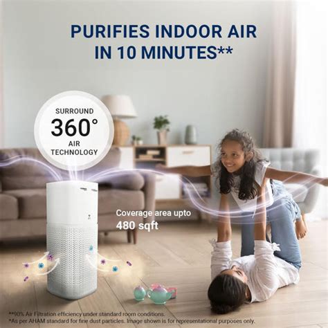 Eureka Forbes Smart Air Purifier 355 Smart | Covers upto 480 Sq. Ft.