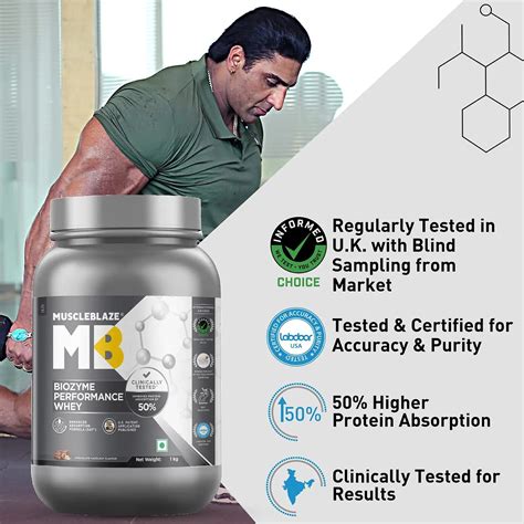 MuscleBlaze Biozyme Performance Whey Protein - Body Building India