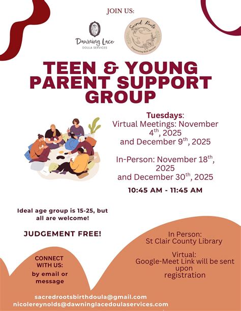 In Person - Teen and Young Parent Support Group, St. Clair County ...