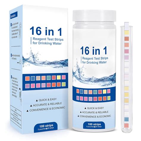Buy 16 in 1 Drinking Water Test Kit, 100 Strips Water Testing Kits for ...
