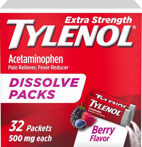 Tylenol Extra Strength Dissolve Packs with Acetaminophen for Pain ...