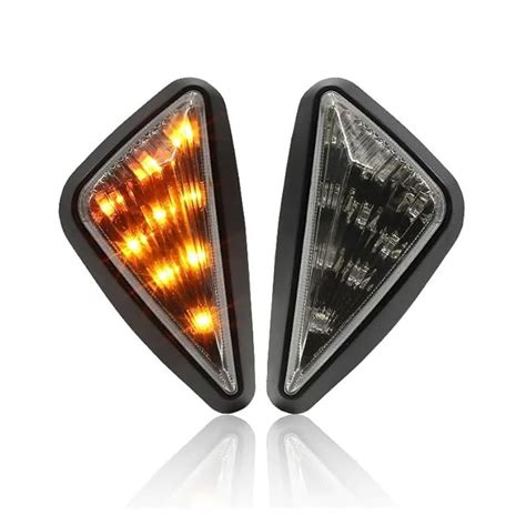 ATORAY Yellow Flush Mount Smoked 9 LED Turn Signal Light Bike Indicator ...