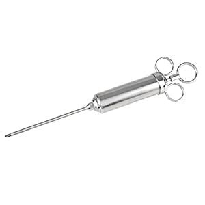 Generic 2oz Stainless Steel Meat Marinade Injector Sauce Flavor BBQ ...