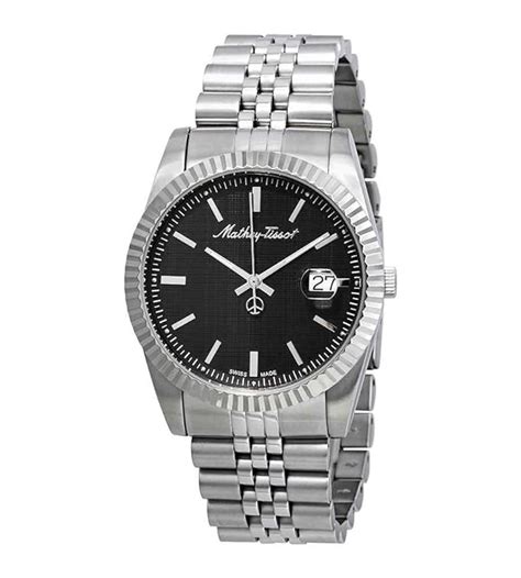 Mathey-Tissot Stainless Steel Swiss Made Analog Silver Dial Men's Watch ...