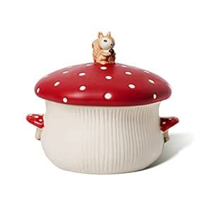 Buy RESVUGA Large Soup Bowl, Double Mushroom Handle & Mushroom Lid ...