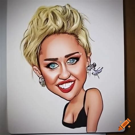 Miley cyrus caricatures on Craiyon