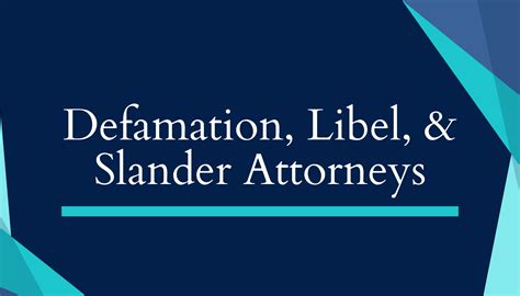 Defamation, Libel & Slander - Cantrell Schuette