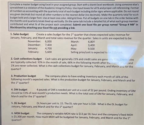 Image result for Master Budget Example Excel