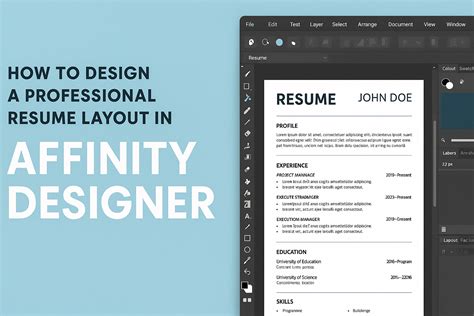How to Design a Professional Resume Layout in Affinity Designer