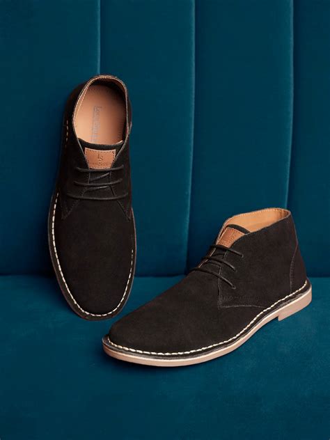 Buy Obsidian Black Italian Suede Leather British Stitch Down Chukka ...