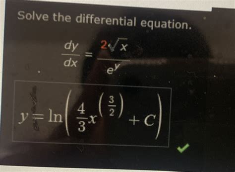 Solved Solve the differential equation. | Chegg.com