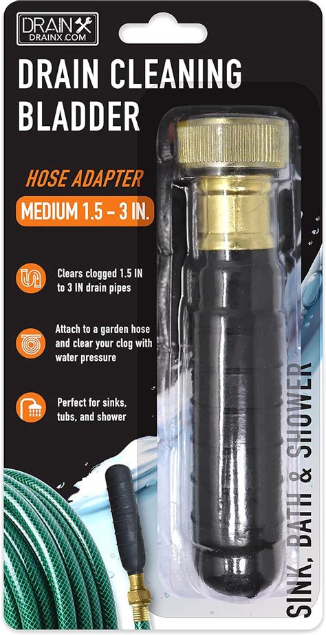 Buy DrainX Hydro Pressure Drain Cleaning Bladder - Fits 1.5" to 3 ...