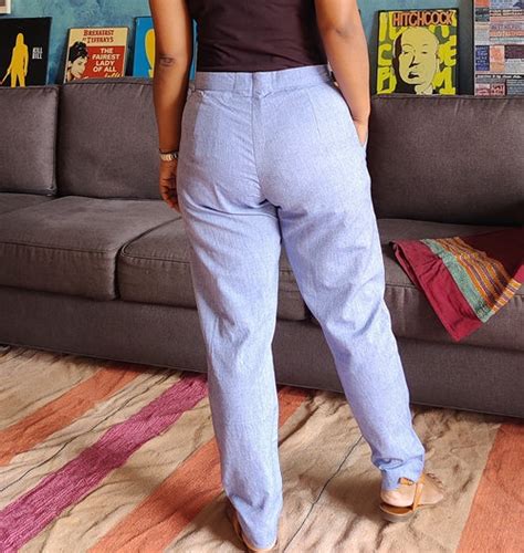 Light Blue Linen Cotton Straight Leg Pants – Madhurima Bhattacharjee