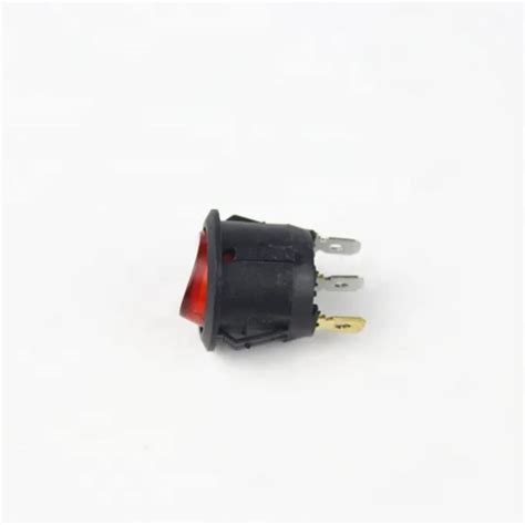 10A 250V AC SPDT ON-OFF Round Rocker Switch with Light 2 pcs | Robodo