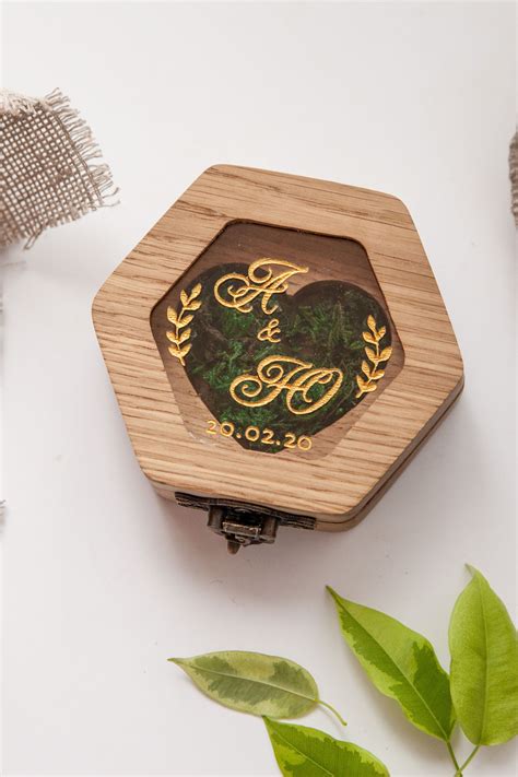 Wooden engagement ring box , personalized ring bearer box, wedding ring ...