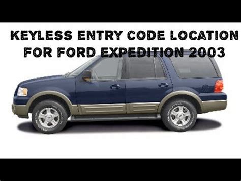 Image result for 2004 Ford Expedition Keyless Entry Code