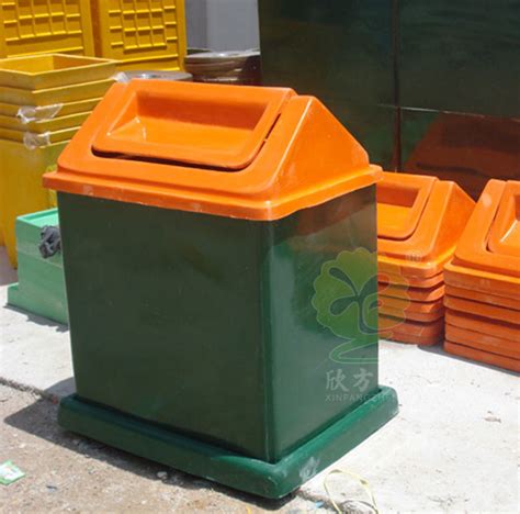 耐用的玻璃钢圆形户外垃圾桶厂家生产图-欣方圳厂家直销