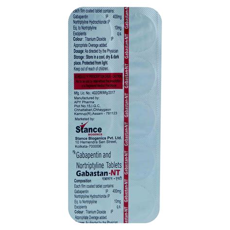 Gabastan-NT 400 Tablet | Uses, Side Effects, Price | Apollo Pharmacy