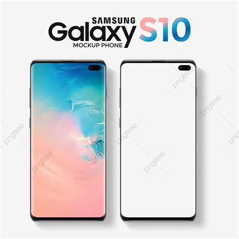 Samsung Galaxy S10 Mockup Transparent Background PNG Image and PSD File