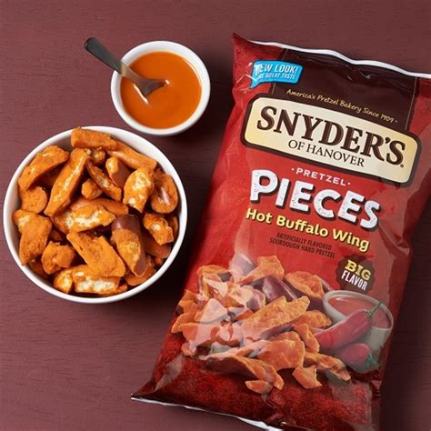 Snyder's Of Hanover Hot Buffalo Wing Pretzel Pieces, 5 Ounces, 8 Per Case