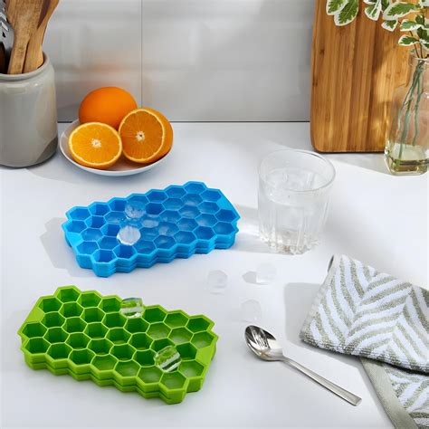 Buy Homeor Silicone Honeycomb Ice Cube Tray for Freezer 37 Cavity Ice ...