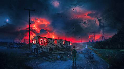 Download Creepy Stranger Things Scene Wallpaper | Wallpapers.com