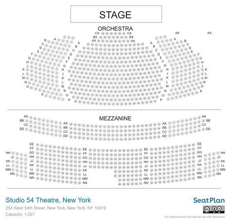 Studio 54 Theatre New York Seating Chart & Seat View Photos | SeatPlan