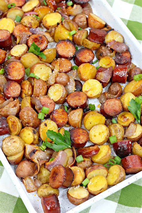 Oven Roasted Sausage and Potatoes - Sweet Pea's Kitchen