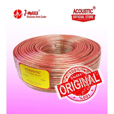 Acoustic #14 Gauge Speaker Wire 100 Meters - Transparent (USA Standard ...