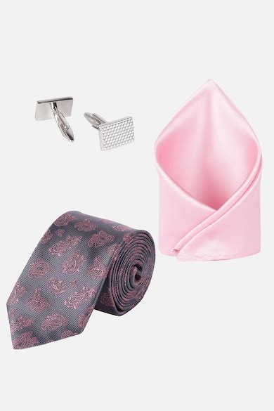Buy Men Pink Party Tie Pocket Square And Cufflink Online - 39727906 ...